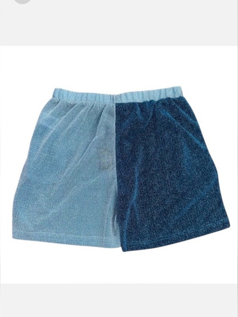 NWOT Kurt Geiger London Sparkle Knit Shorts  Blue w/ Pockets L